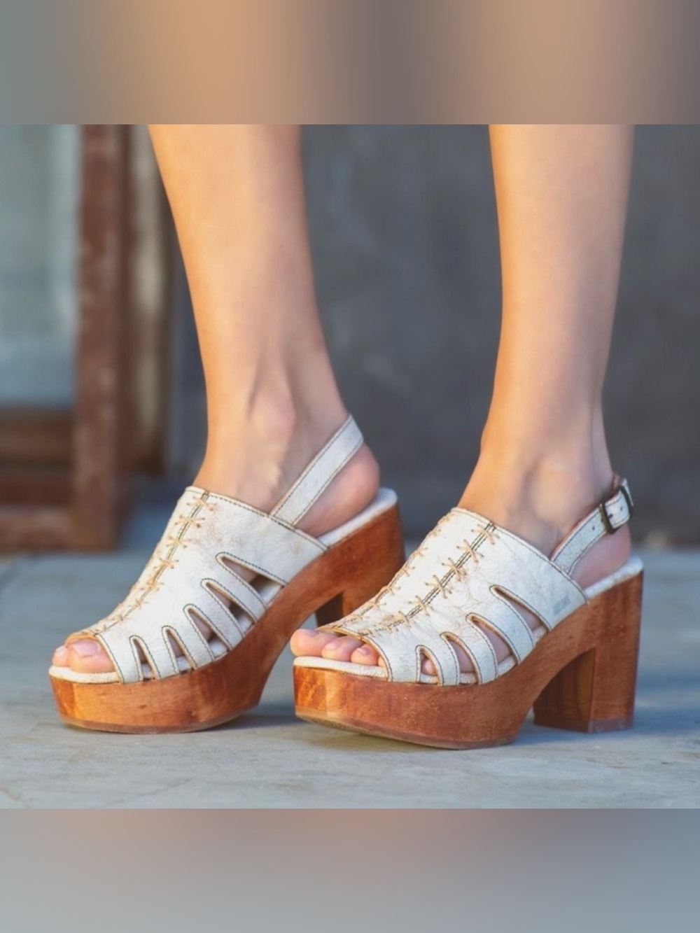 BED STU Fontella Nectar Lux Leather Platform Heels 7.5